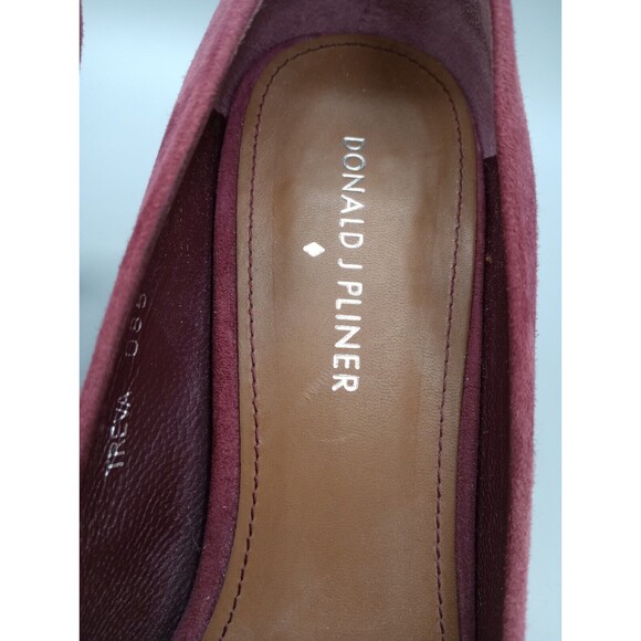 DONALD J PILNER Women's Treva 085 Burgundy Suede Pumps High Heel Career 8.5 M - Picture 7 of 11